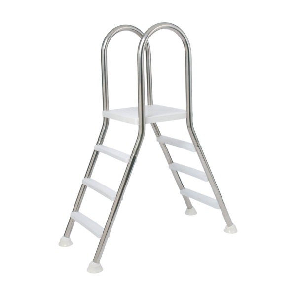 Dvojitý nerezový rebrík 4 + 4 stupne, max 1,2 m