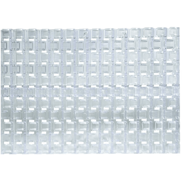 Rohový prvok prelivu Square - Transparentný 90º 245mm