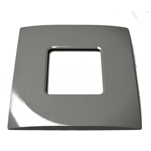 Štvorcový predný panel Design, sivý